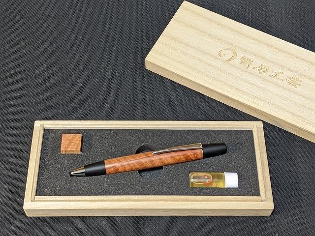 野原工芸 ロータリーボールペン 花梨 付属品付き｜ハカランダの